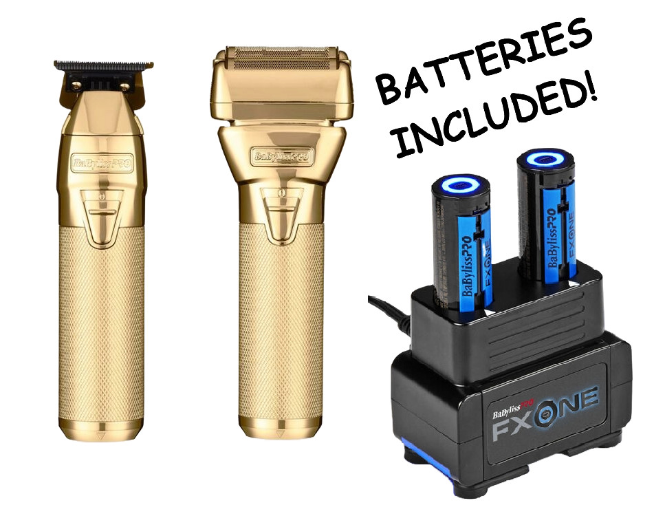 NEW BaByliss PRO GOLD FXONE Professional Trimmer, Dual Foil Shaver, Dual Battery