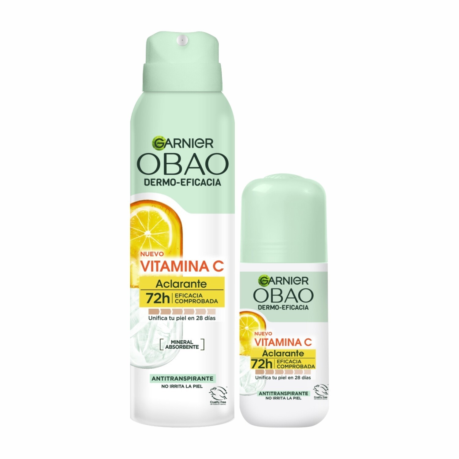 OBAO DERMO-EFICACIA 2pk Vitamina C Aclarante -1 Aerosol 1 roll on