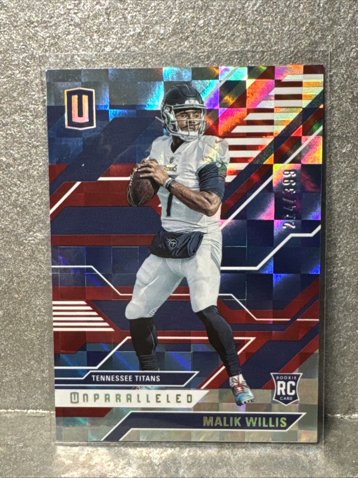 2022 Panini Chronicles - Unparalleled Malik Willis #UNP-2 Checker /399 (RC) 2022 Panini Chronicles - Unparalleled Malik Willis #UNP-2 Checker /399 (RC)