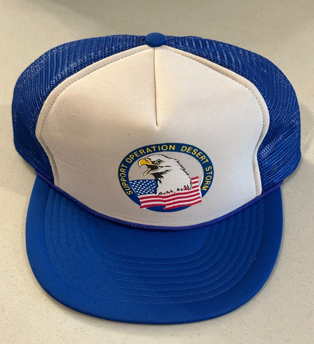 Vintage Early-1990s OTTO CAP “Support Operation Desert Storm” Trucker Hat