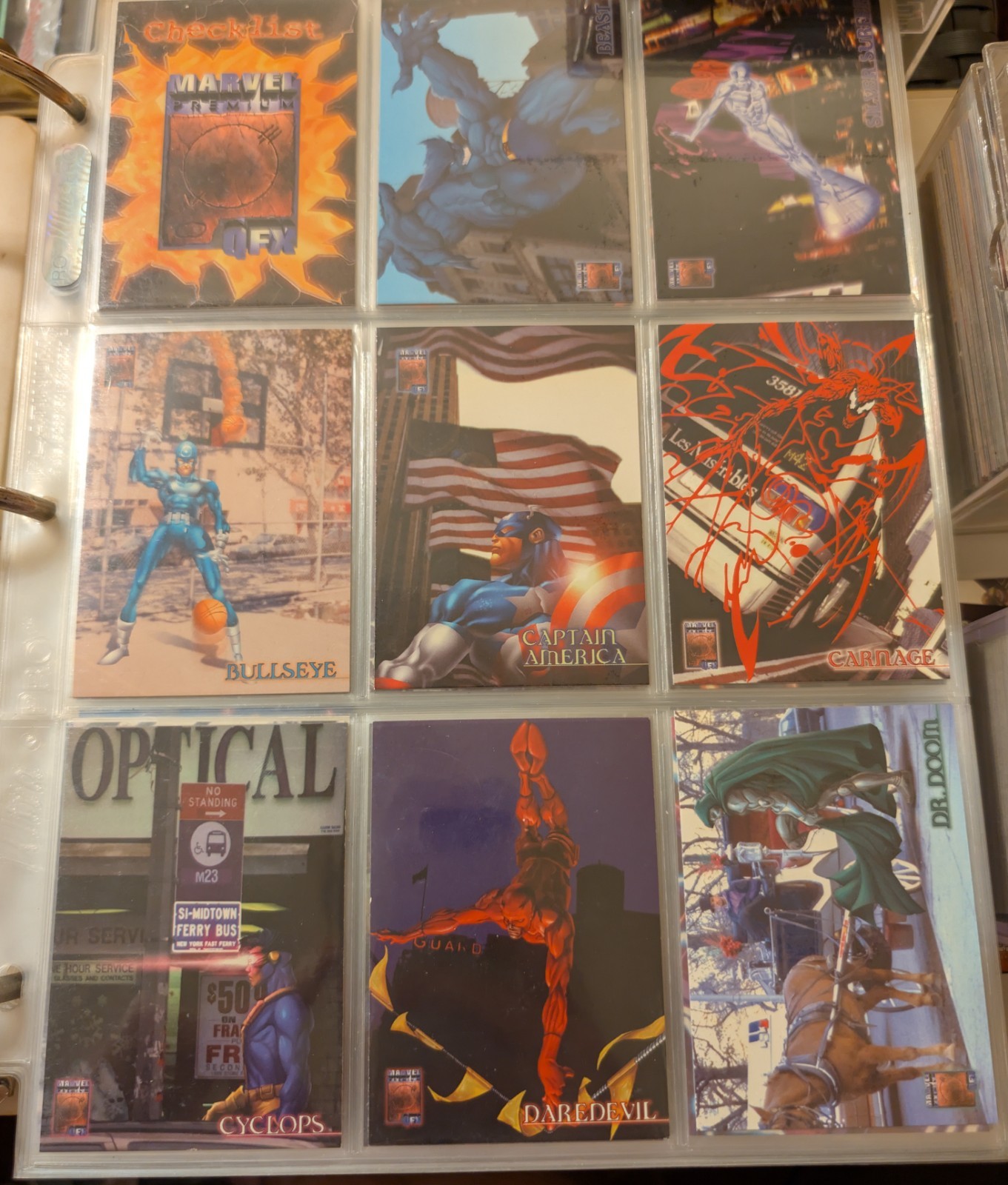 (11/13 Chase Cards) 1997 Fleer Marvel Premium QFX Full Base Set *NEAR MINT* (11/13 Chase Cards) 1997 Fleer Marvel Premium QFX Full Base Set *NEAR MINT*