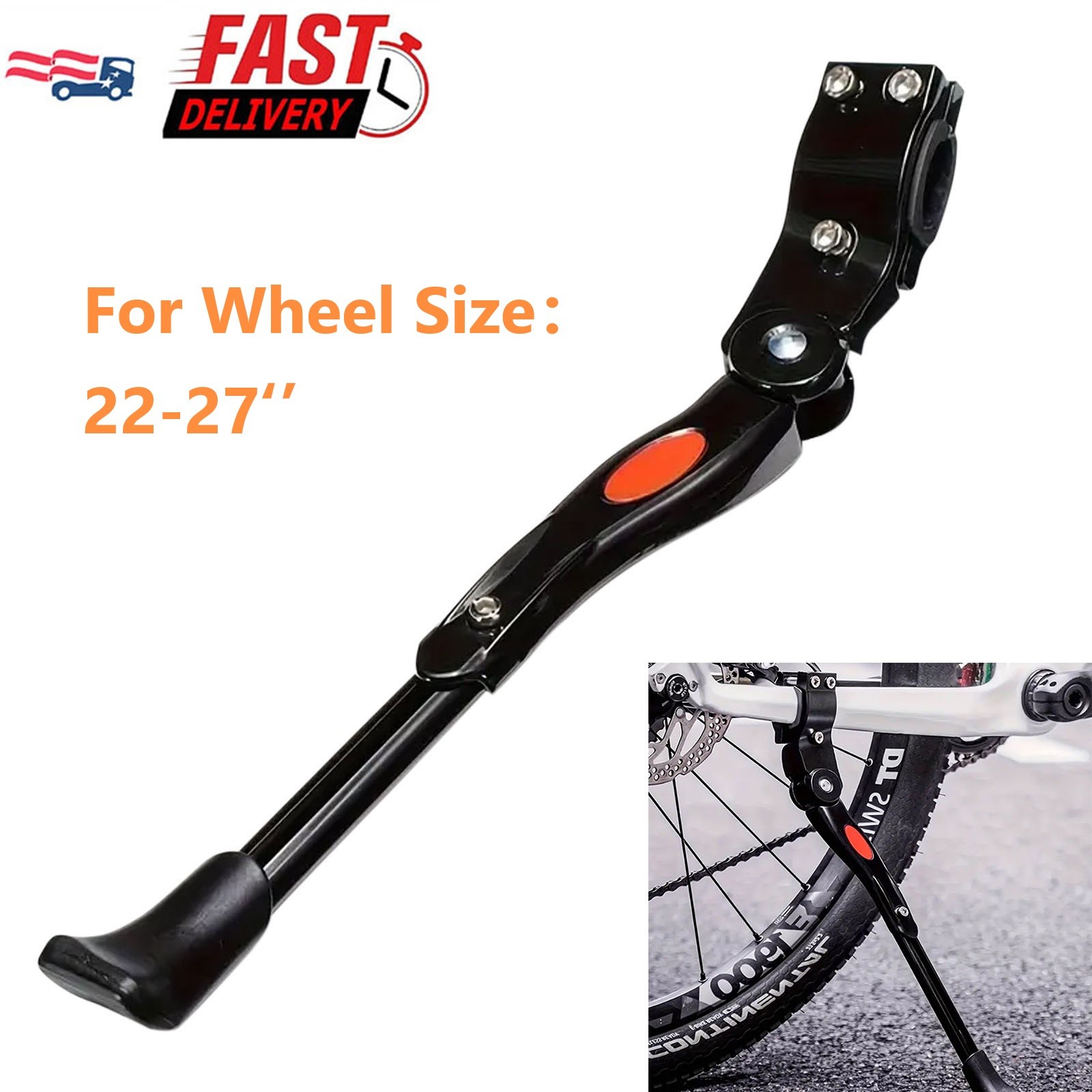 Adjustable Bicycle Kickstand Non-Slip Easy Bike Side Kick Stand for Most 22\ Adjustable Bicycle Kickstand Non-Slip Easy Bike Side Kick Stand for Most 22\