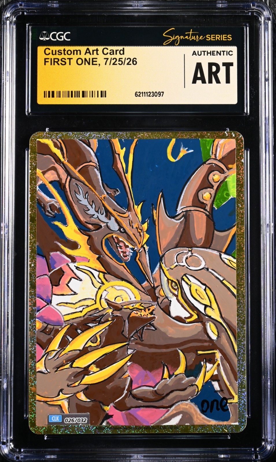 CGC AUTHENTIC ART First One Sig Mega Rayquaza Primal Kyogre Groudon Holo Pokémon