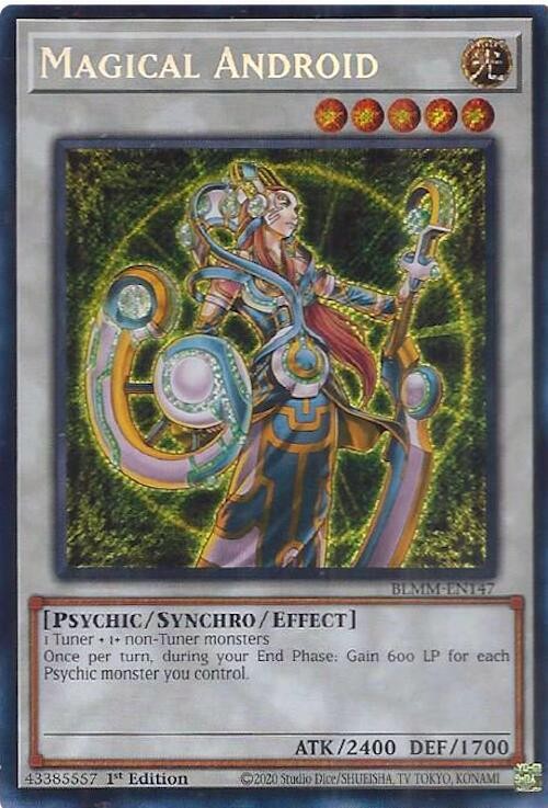 YUGIOH 1x Magical Android Secret Rare BLMM-EN147 NM YUGIOH 1x Magical Android Secret Rare BLMM-EN147 NM