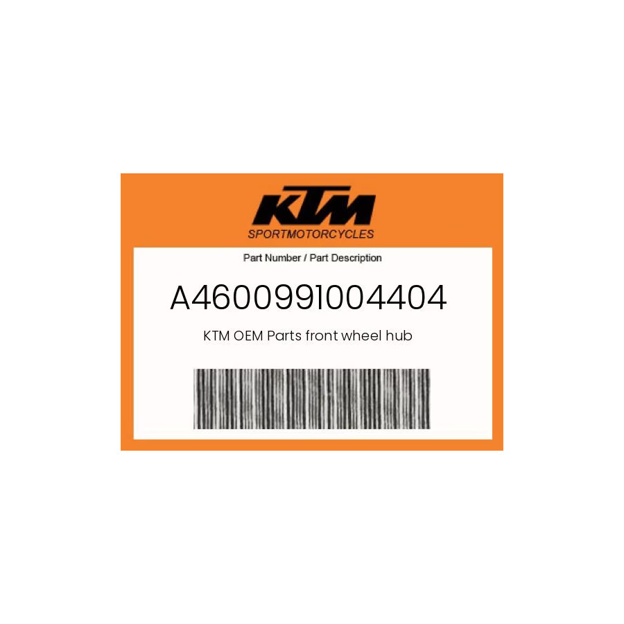 KTM Genuine Front Wheel Hub - A4600991004404