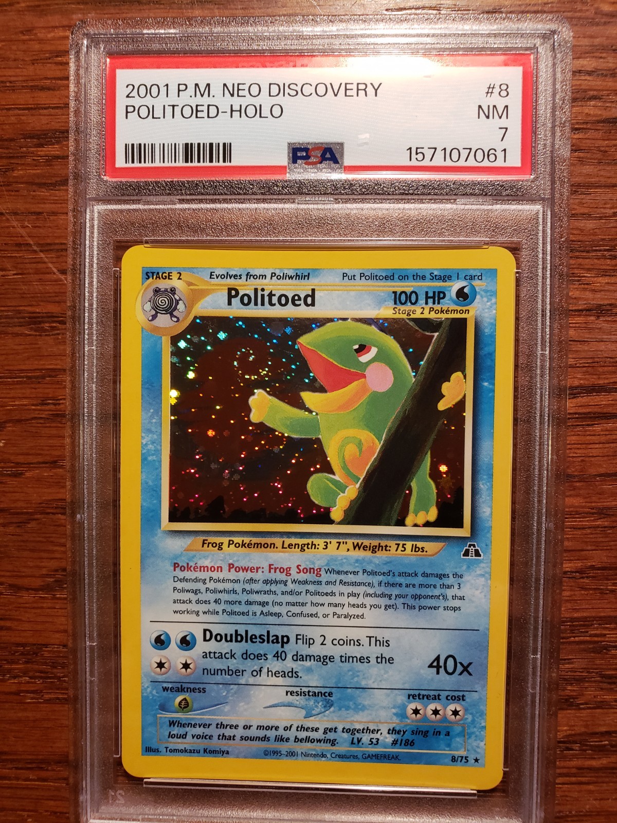 2001 P.M. Neo Discovery Politoad Holo PSA 7 2001 P.M. Neo Discovery Politoad Holo PSA 7