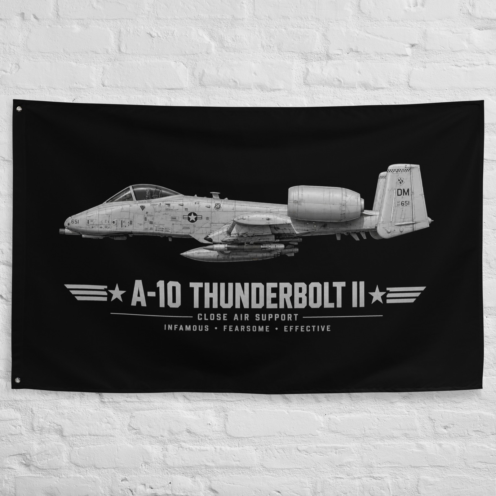 A-10 Thunderbolt II Wall Banner Warthog Aircraft Flag Garage Decor 34x56