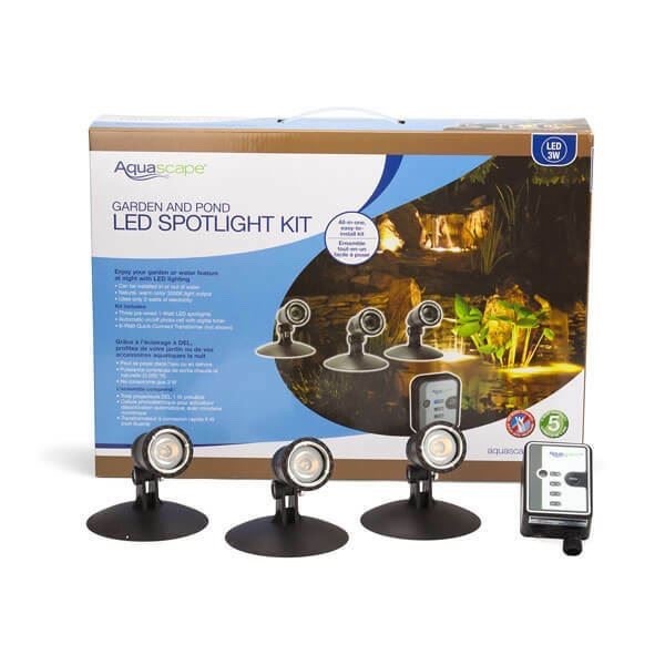 Aquascape LED Pond & Landscape Spotlight Kit - 3 x 1 watt Lights 84030