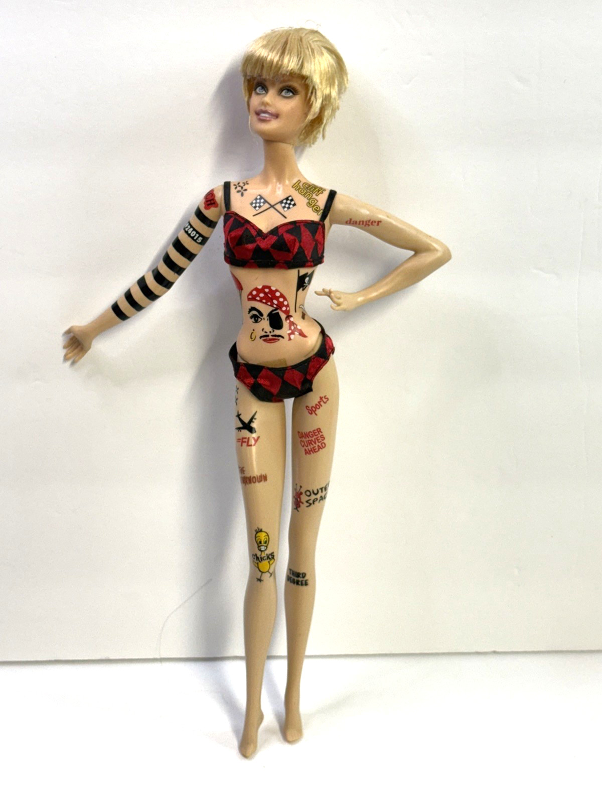 2008 Mattel Goldie Hawn Blonde Ambition Laugh-In Barbie Doll Loose Tattoo Bikini