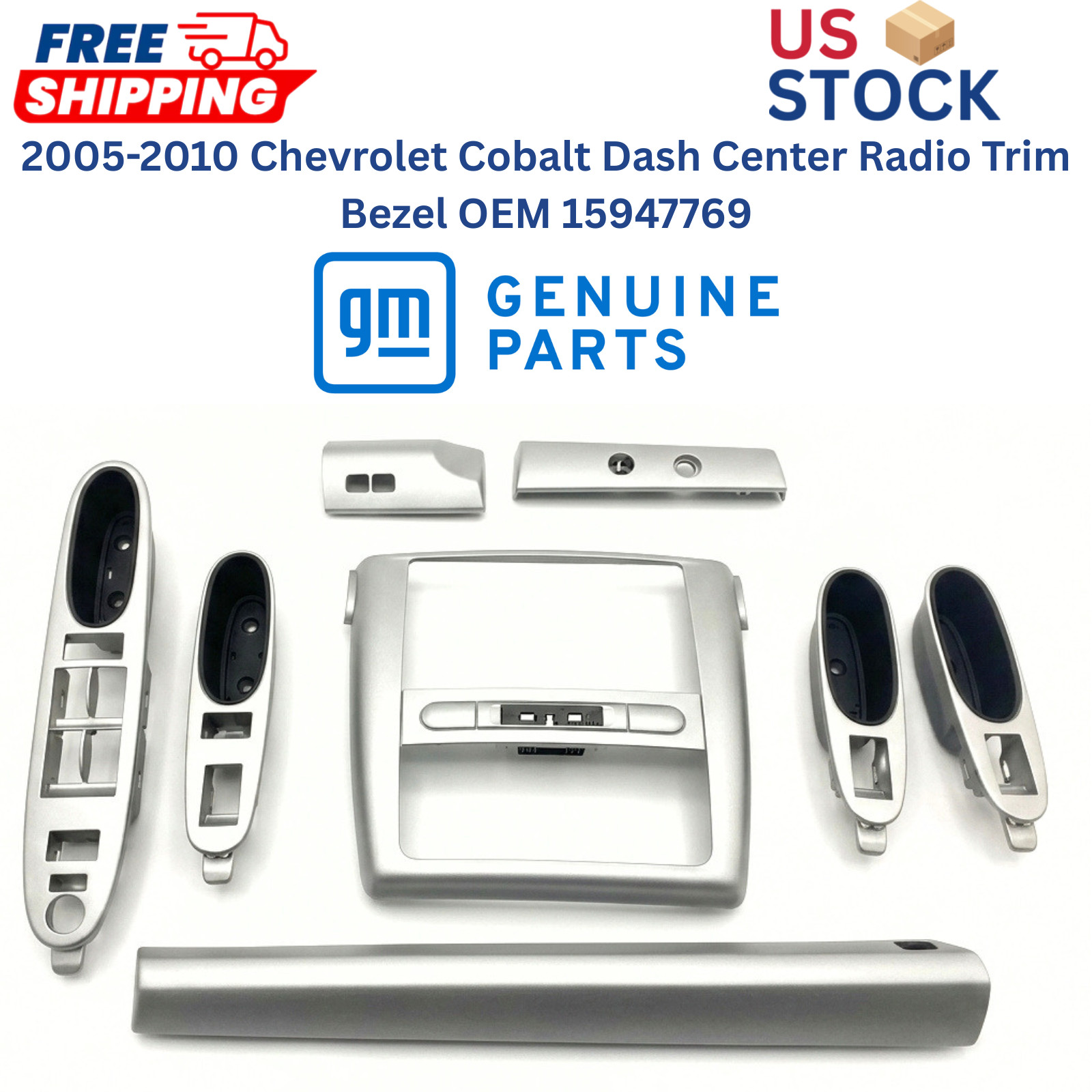 2005-2010 Chevrolet Cobalt Dash Center Radio Trim Bezel OEM 15947769