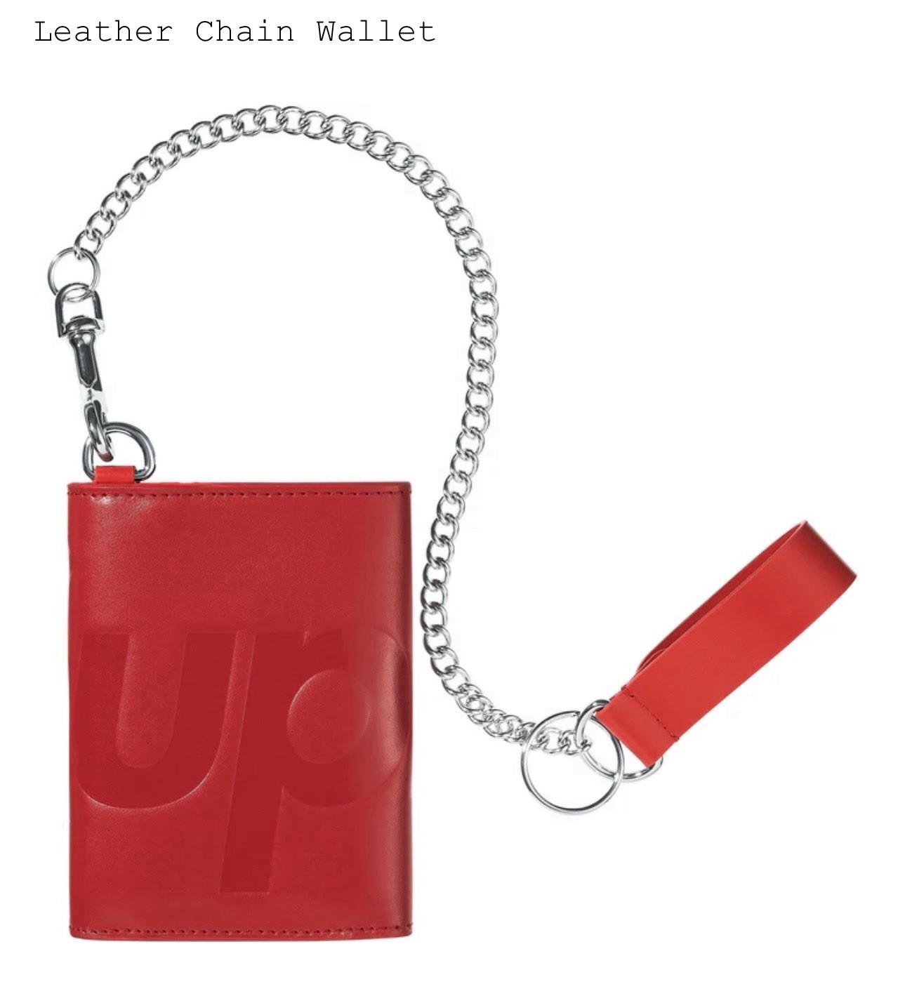 Supreme Leather Chain Wallet (SS26) Red Supreme Leather Chain Wallet (SS26) Red
