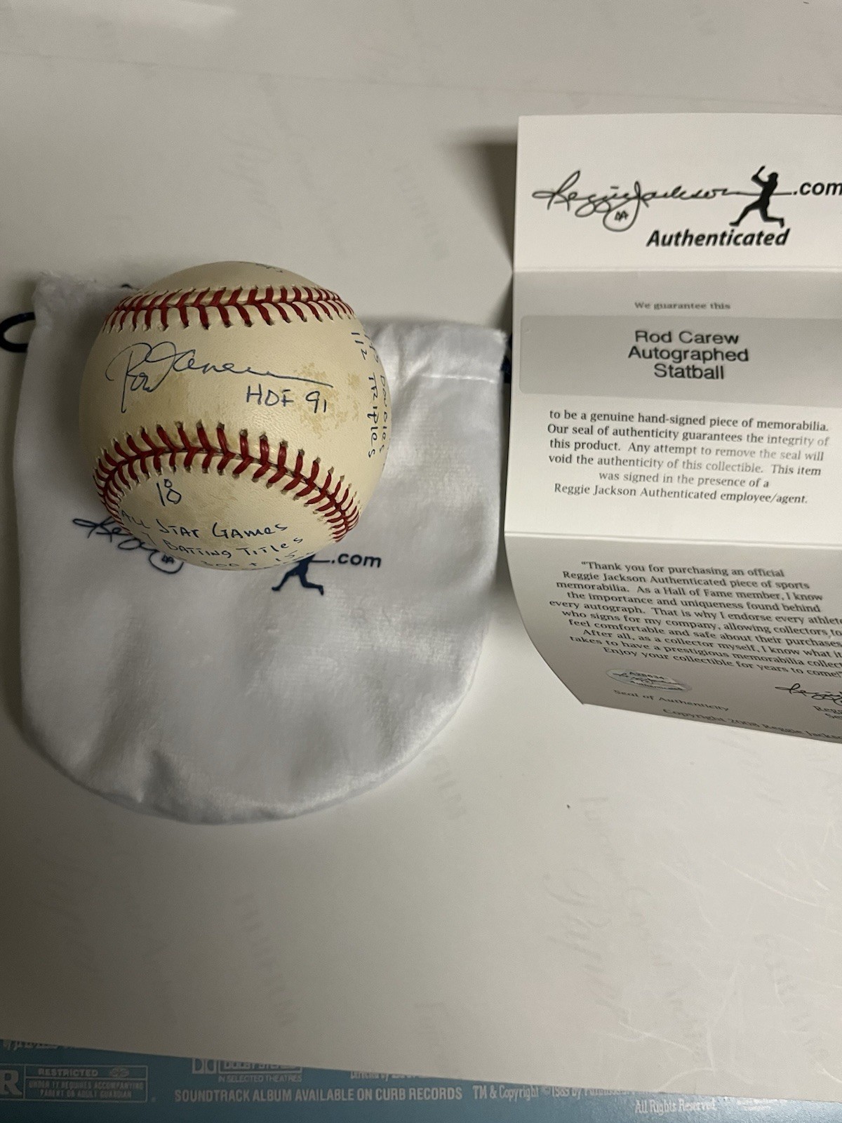 Autographed Rod Carew 16 Stat Hand Signed Baseball Reggie Jackson.Com Certified Autographed Rod Carew 16 Stat Hand Signed Baseball Reggie Jackson.Com Certified