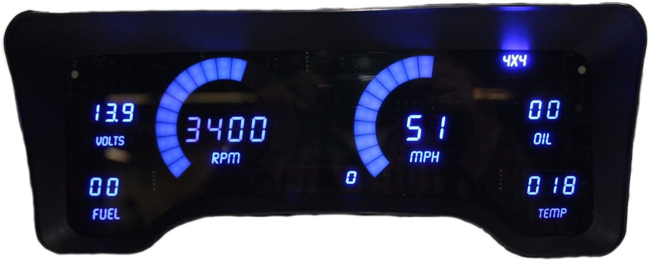Intellitronix LED Digital Dash Kit 1997-2006 Jeep TJ - Blue