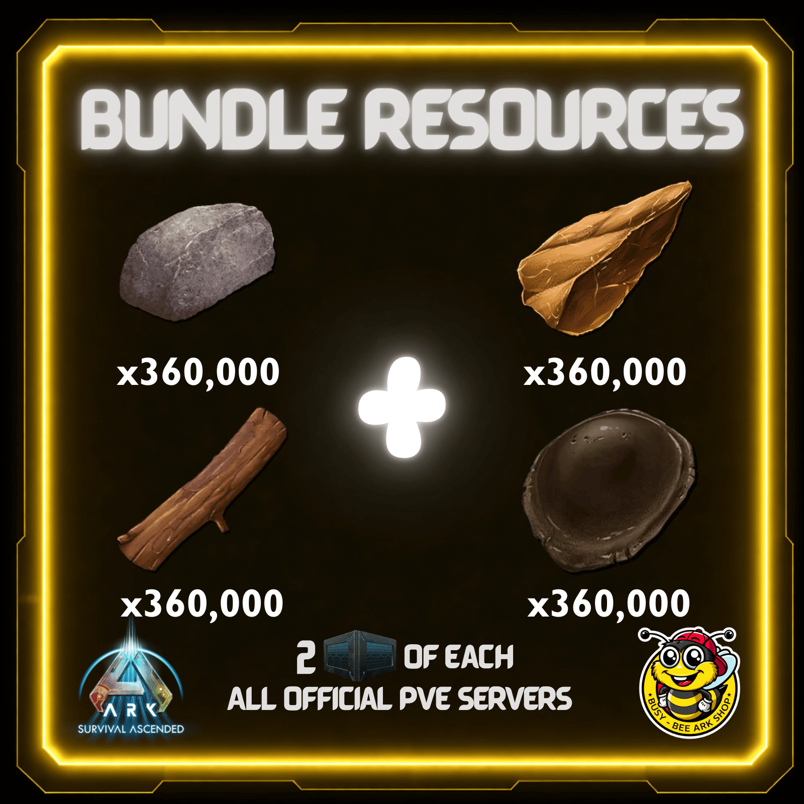 Ark Survival Ascended PVE- Resources- Bundle - ASA XBOX/PS5/PC -Official