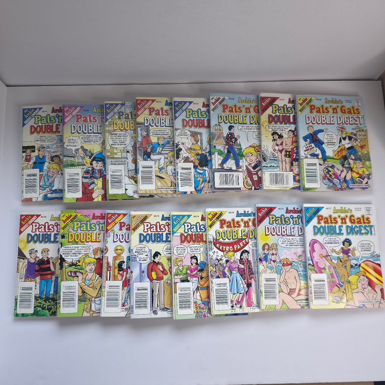 Archie\'s Pals \'n\' Gals Double Digest Lot #61-77 Classic Comic Book Collection Archie\'s Pals \'n\' Gals Double Digest Lot #61-77 Classic Comic Book Collection