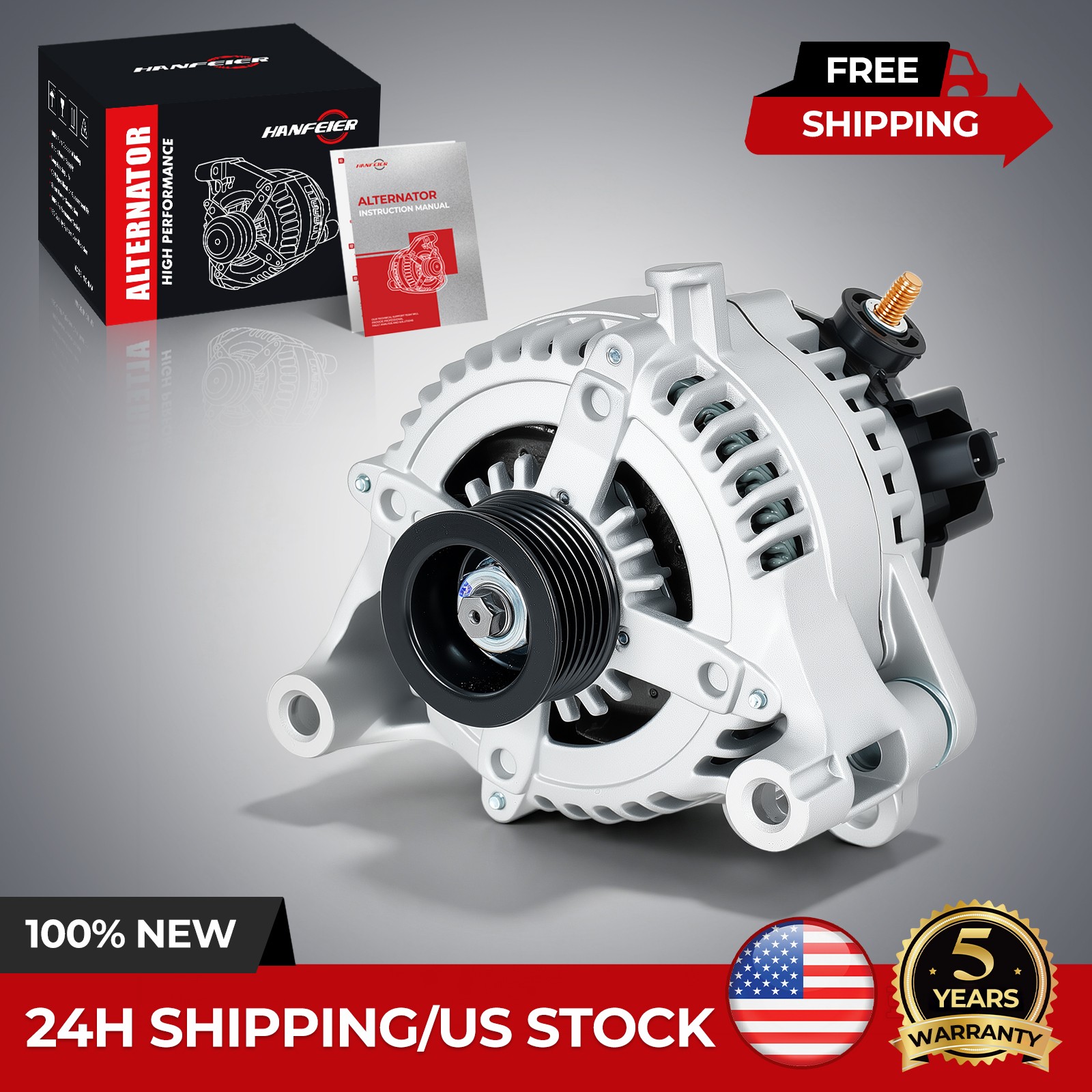 11584N Alternator for Jeep Wrangler 2012 2013 2014-2018 Wrangler JK V6 3.6L