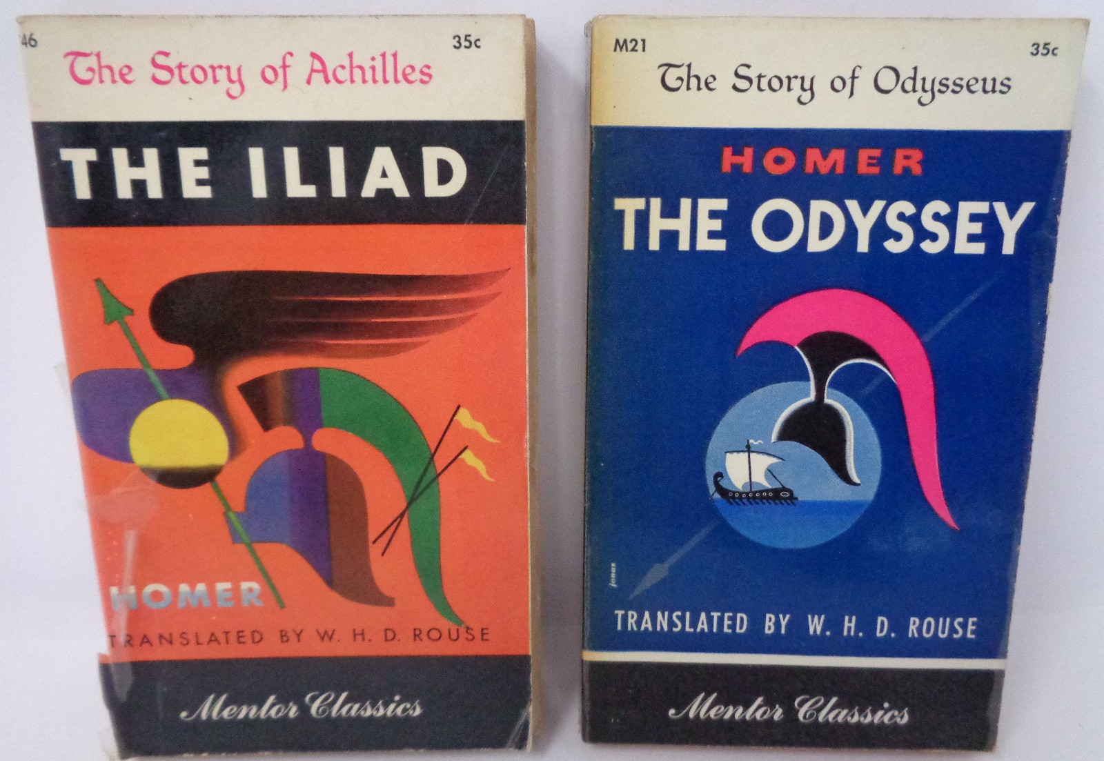 The Iliad & The Odyssey, Mentor Classics January 1950 paperbacks