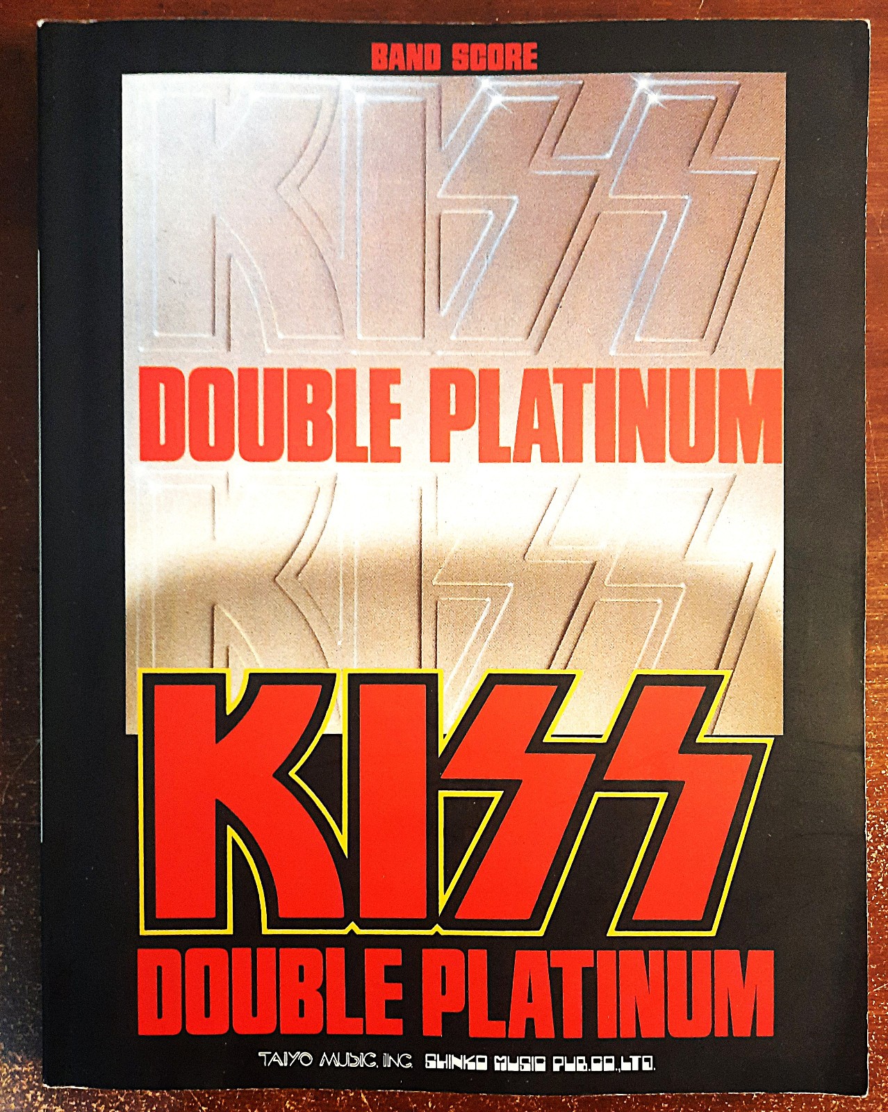 KISS DOUBLE PLATINUM GUITAR AND BASS JAPAN BAND SCORE TABLATURE BOOK