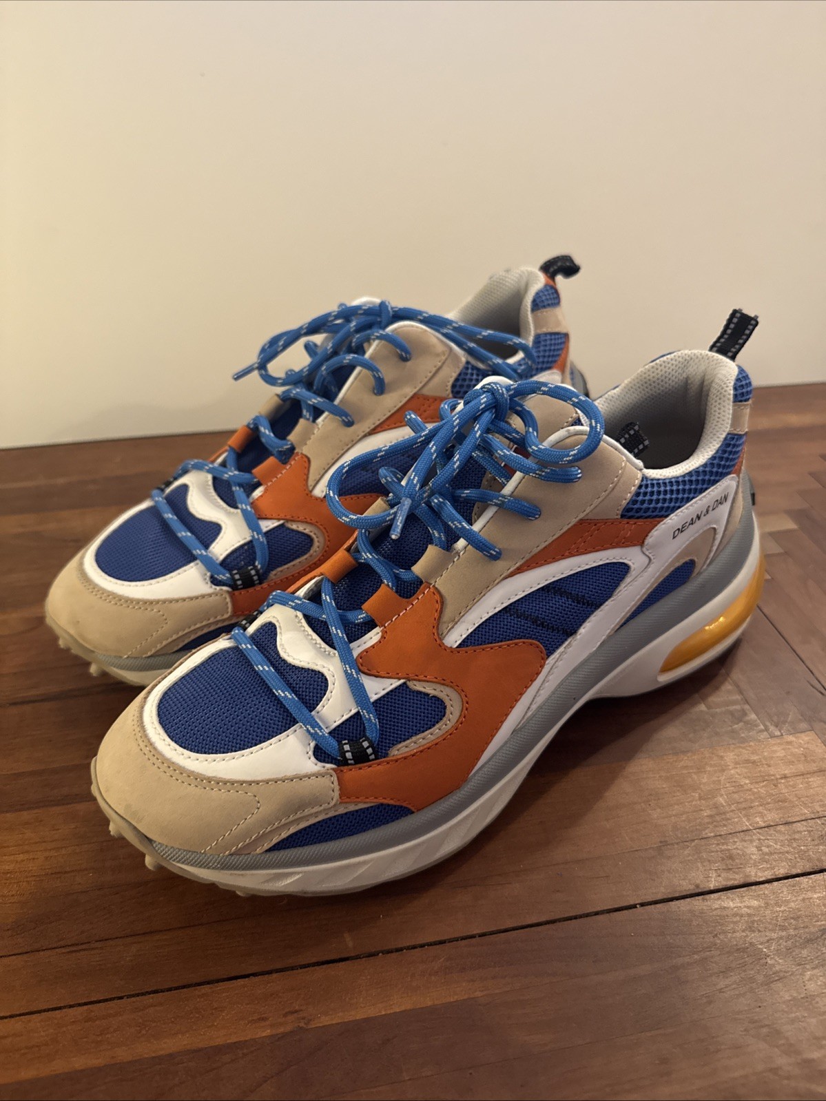 DSQUARED2 \'Dean and Dan\' Orange Blue Sneakers Size EU 45 / US 12 C1 DSQUARED2 \'Dean and Dan\' Orange Blue Sneakers Size EU 45 / US 12 C1