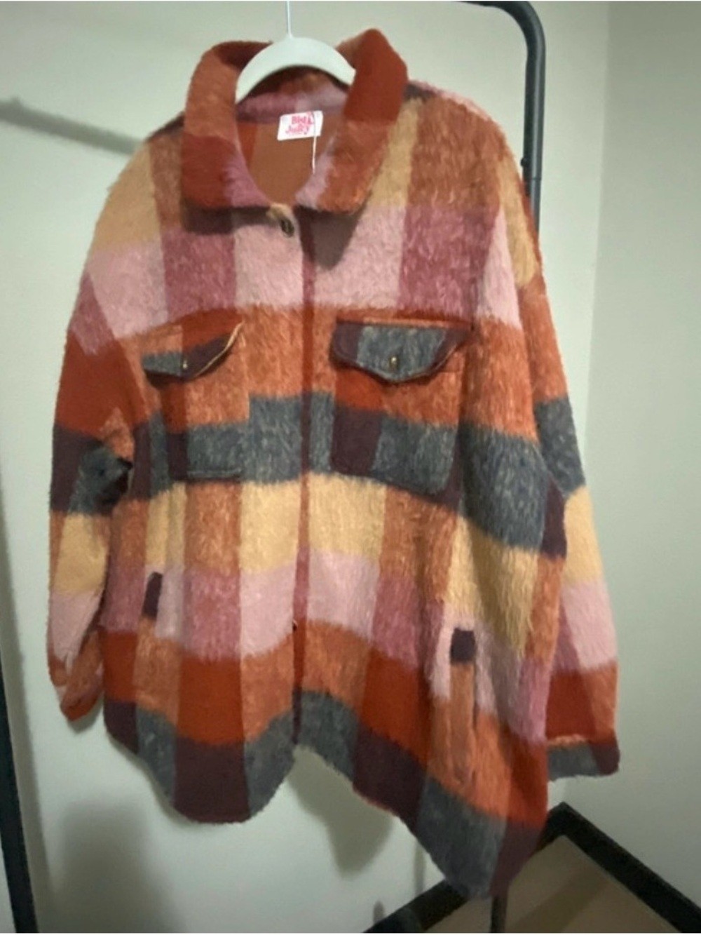 Big Juicy Cozy Plaid Teddy Shacket in Multi-Color - Women’s Jacket & Coat 4x Big Juicy Cozy Plaid Teddy Shacket in Multi-Color - Women’s Jacket & Coat 4x