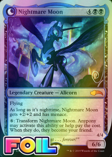 x1 Nightmare Moon // Princess Luna PTG MTG 1 FOIL MYTHIC M/NM 1x