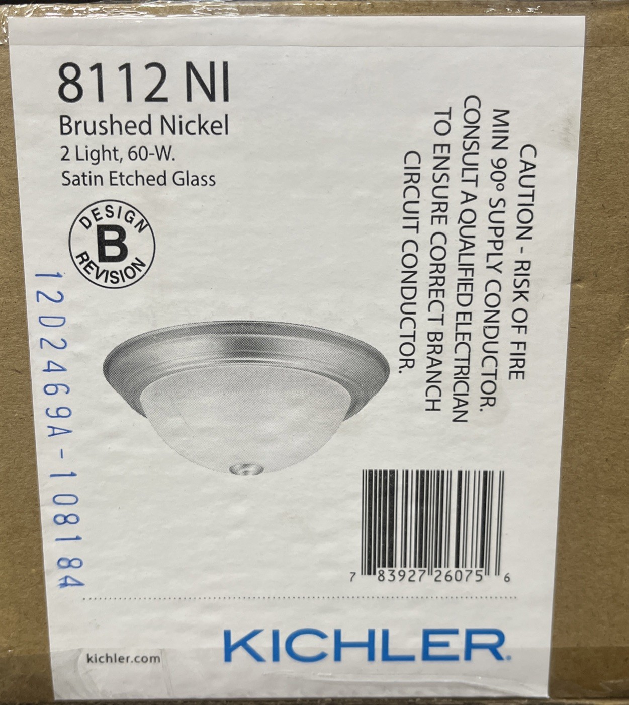 Kichler 8112NI Light Brushed Nickel Kichler 8112NI Light Brushed Nickel