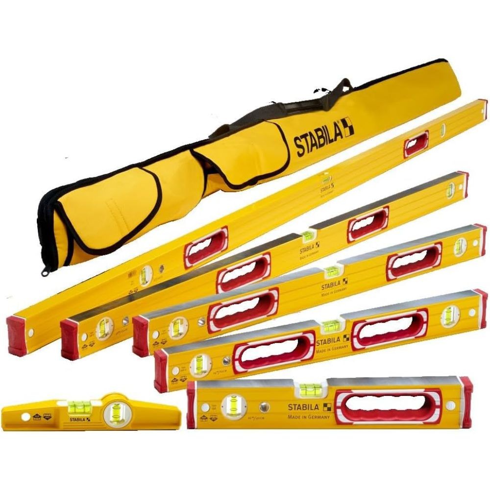 Stabila 78296 Type 196 Classic 6 Level Set w/ Case + 10in Torpedo