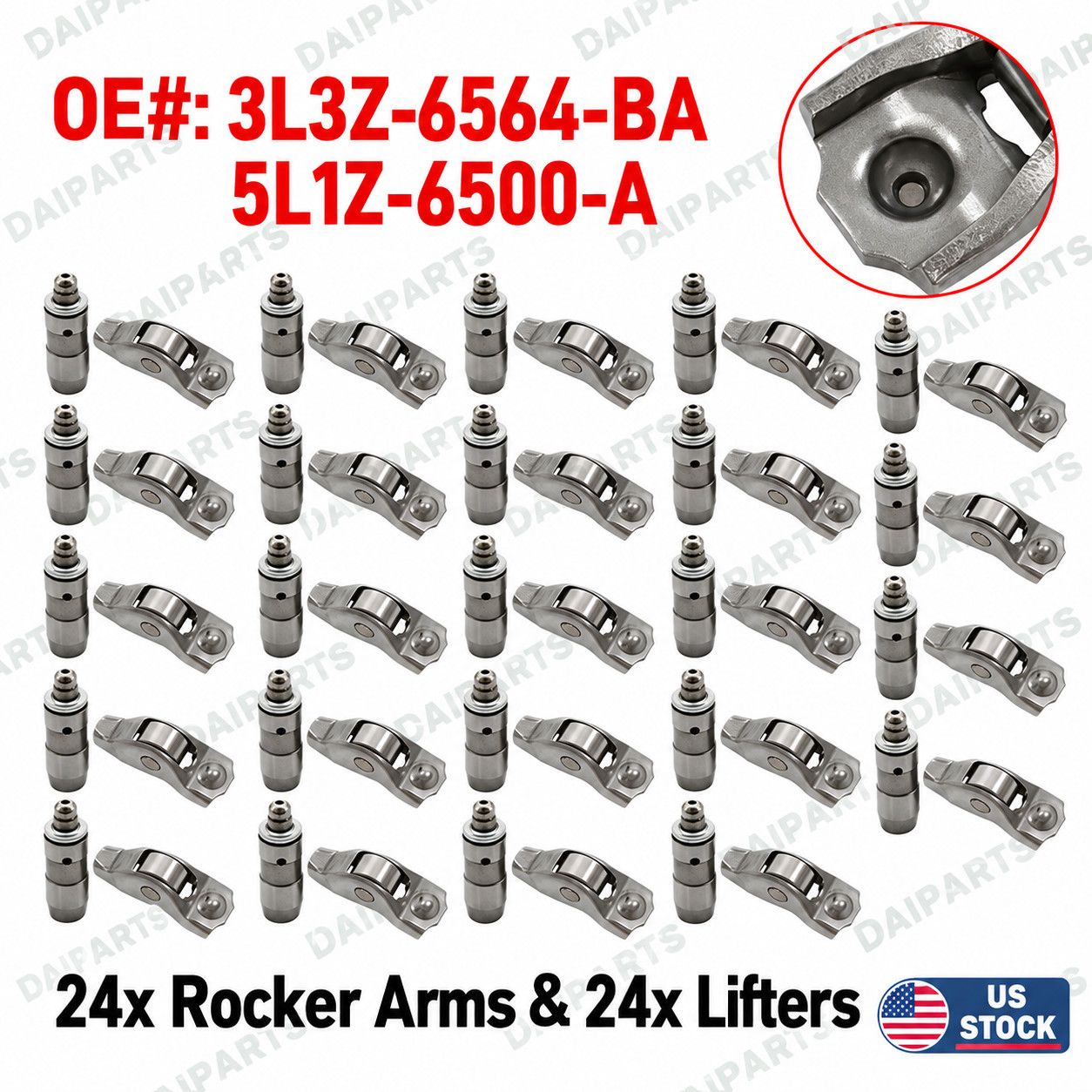 NEW OEM For Ford F150 5.4L 4.6L 3V Rocker Arm, Lash Adjuster SET Lifter Follower