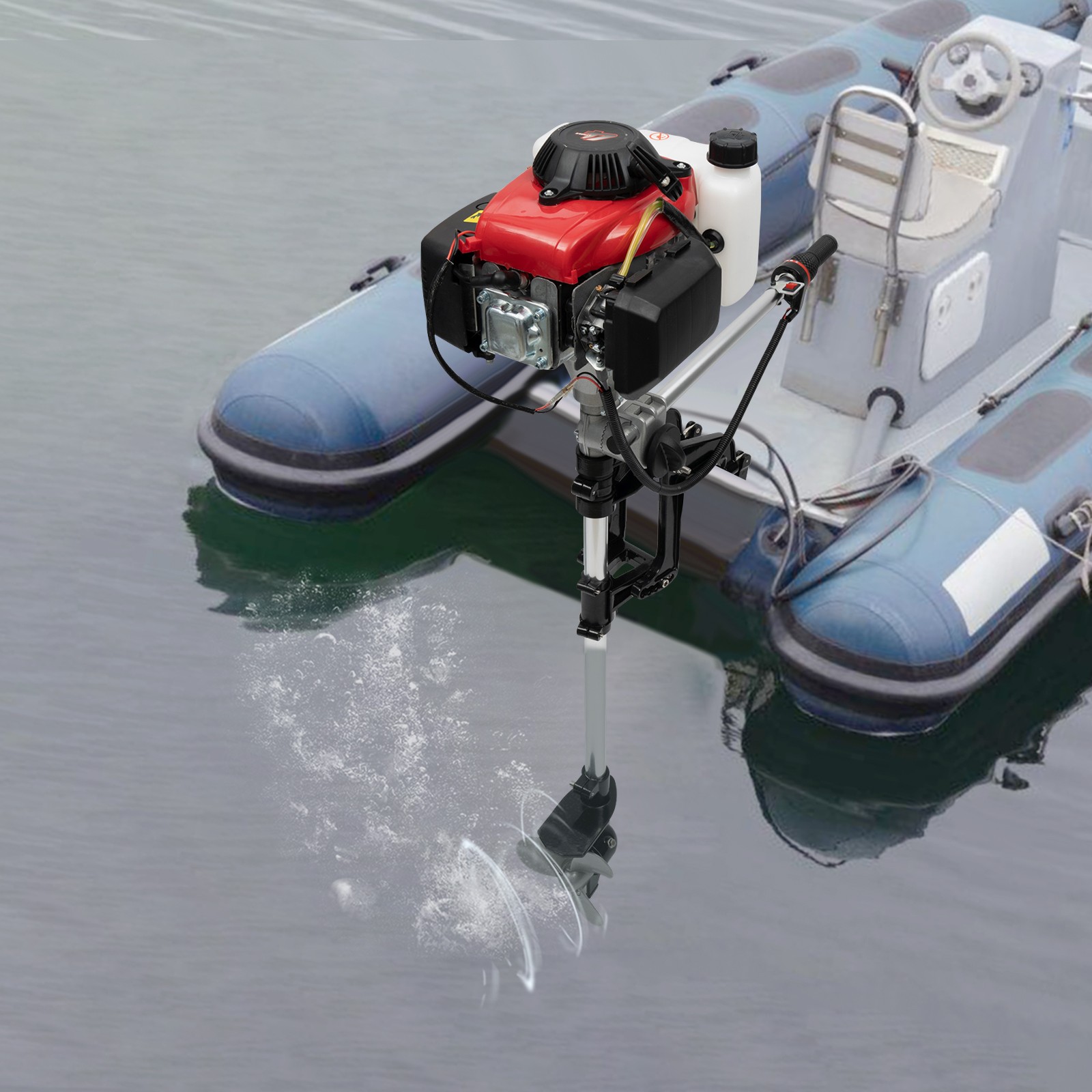 HANGKAI 4HP 4Stroke Heavy Duty Outboard Motor Boat Engine W/Air Cooling System