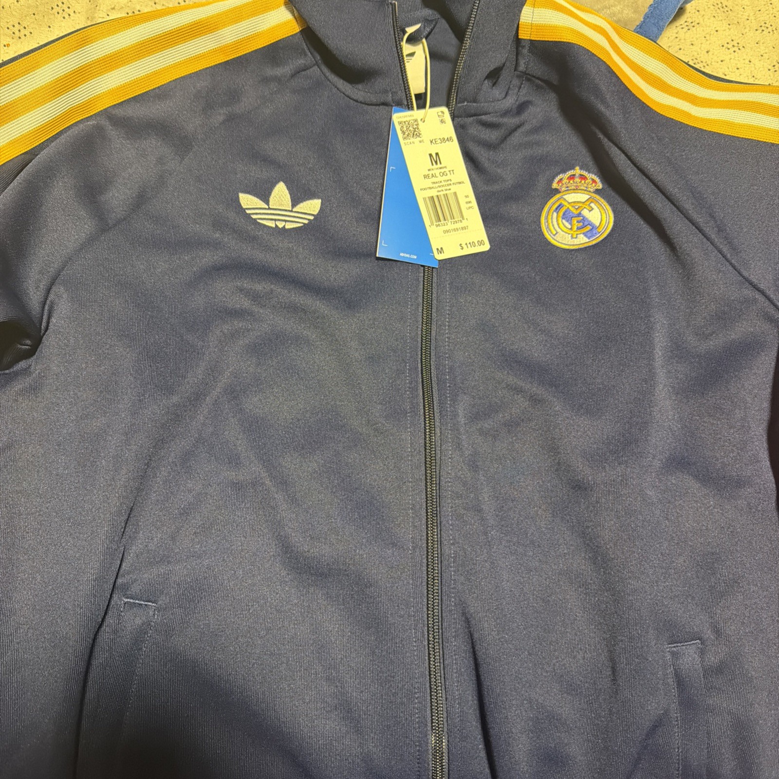 Adidas Real Madrid Originals Track Top Tracksuit Jacket Classic Men Sz M Adidas Real Madrid Originals Track Top Tracksuit Jacket Classic Men Sz M