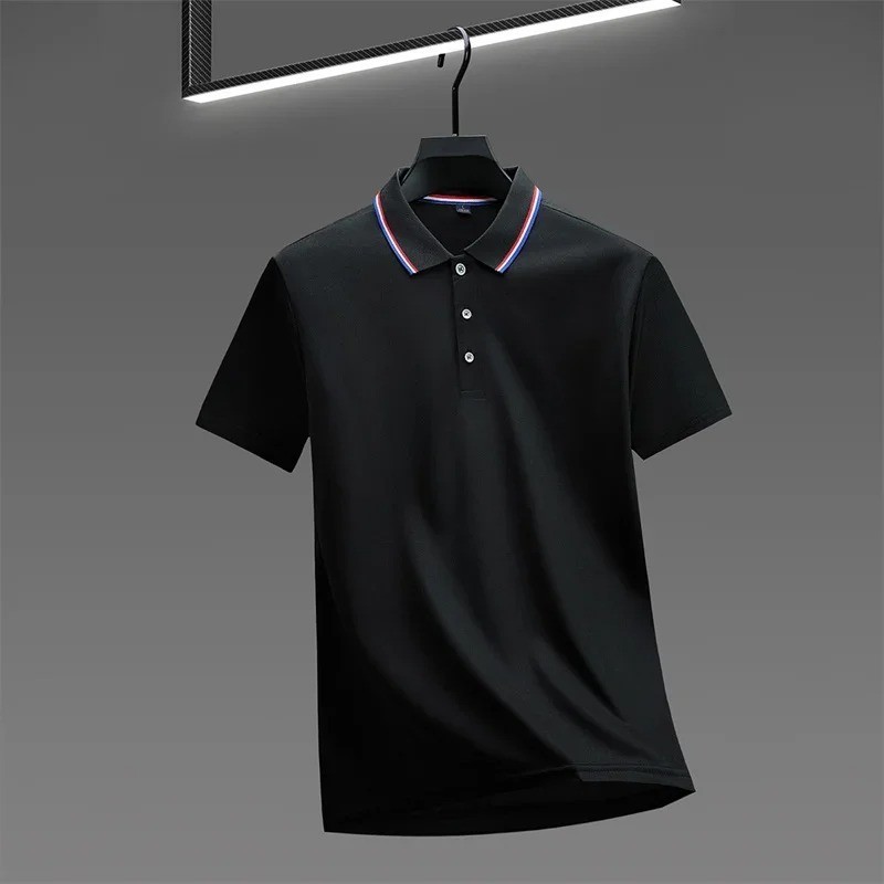 Men\'s Solid Polo Shirt Breathable Summer Beach Business Casual Tee Tshirt Gift