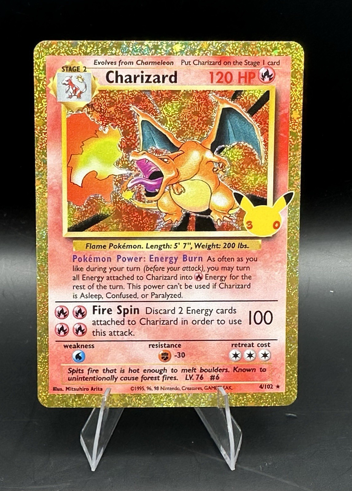 Charizard 4/102 Base Set Holo 30th Anniversary PSA 10 Contender ? Charizard 4/102 Base Set Holo 30th Anniversary PSA 10 Contender ?