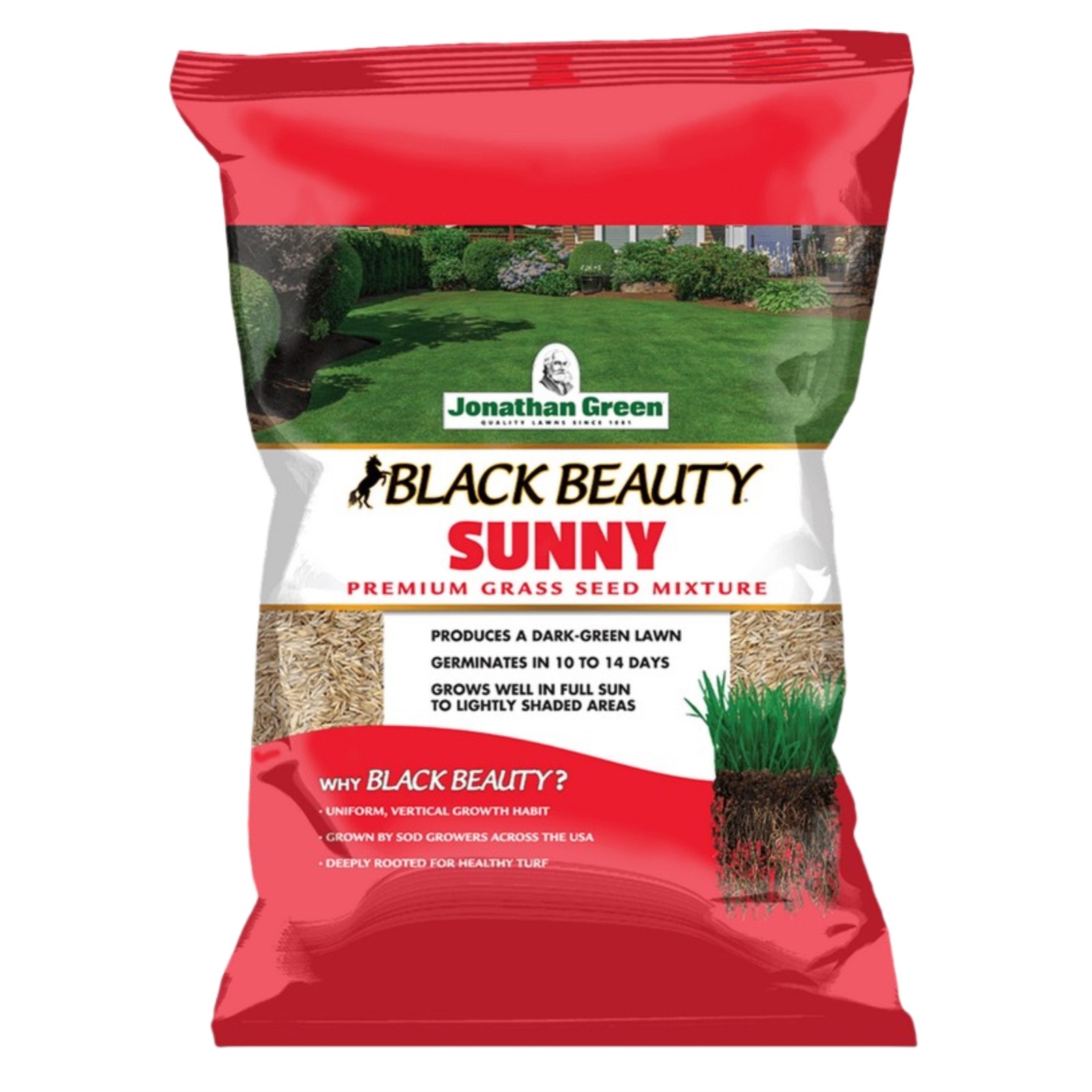 Jonathan Green Black Beauty Sunny Premium Grass Seed Mixture, 25lb Jonathan Green Black Beauty Sunny Premium Grass Seed Mixture, 25lb