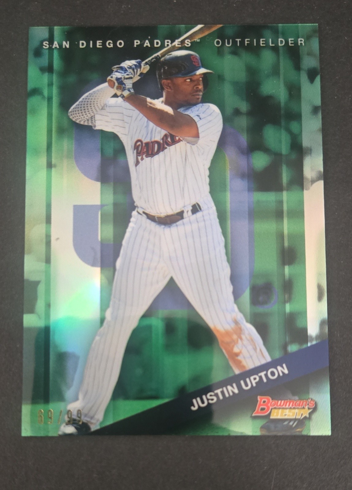 2015 Bowman's Best - Justin Upton #64 Green Refractor /99 2015 Bowman's Best - Justin Upton #64 Green Refractor /99