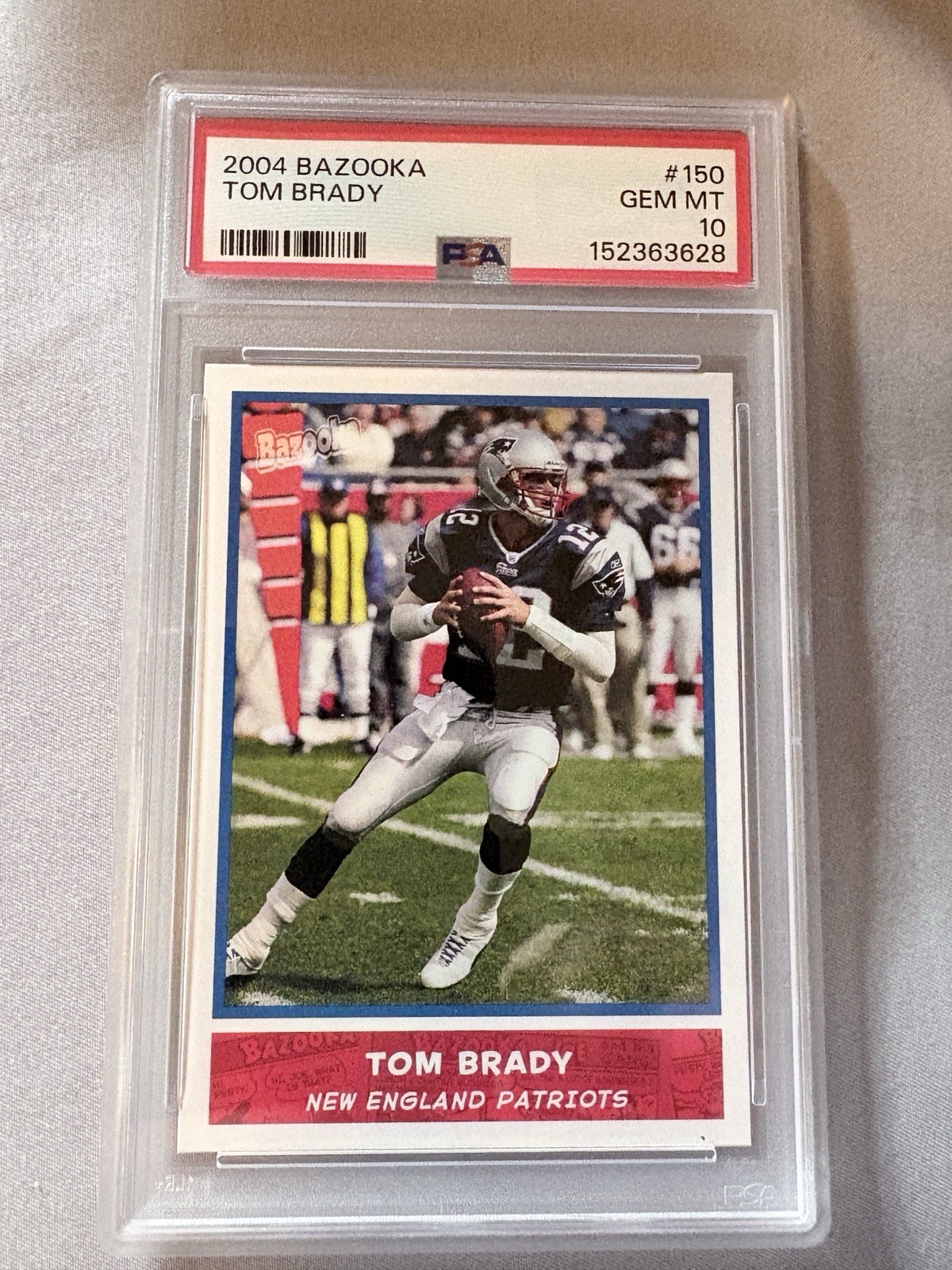 2004 Bazooka - Tom Brady #150 PSA 10 New England Patriots 2004 Bazooka - Tom Brady #150 PSA 10 New England Patriots