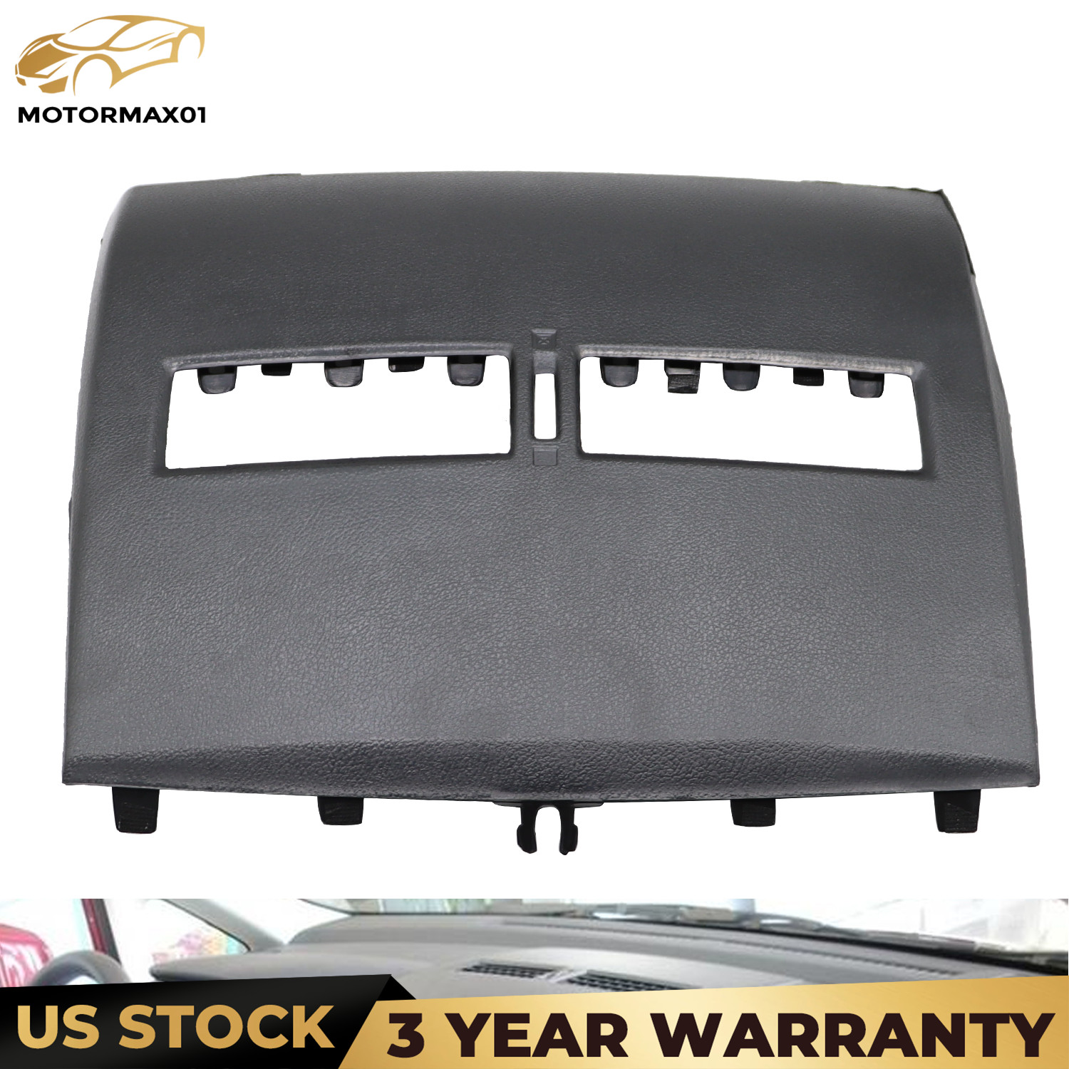 For 2007-2012 Nissan Versa Black Front Upper Center Dash Air Vent Trim Bezel