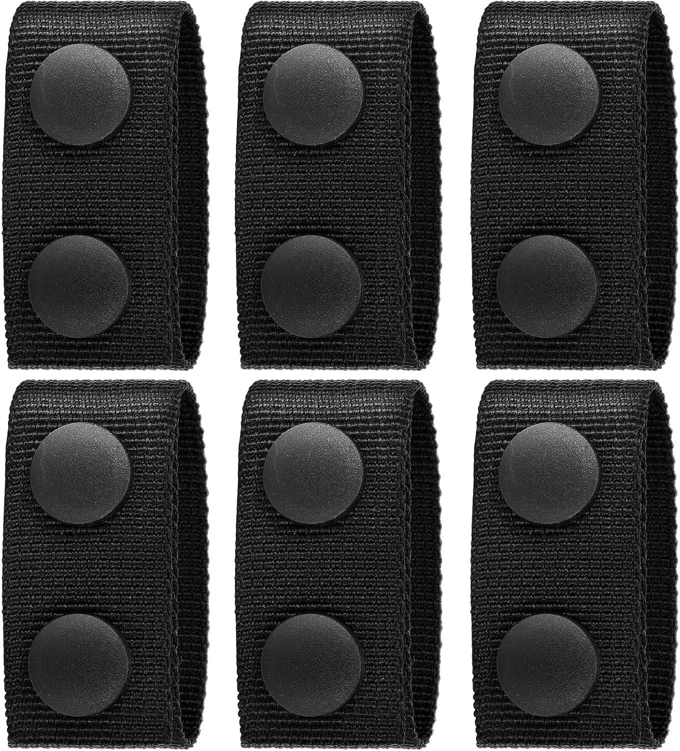 6 Pcs Tactical Nylon Duty Belt Keepers for Duty Belt with Double Snaps,Black 6 Pcs Tactical Nylon Duty Belt Keepers for Duty Belt with Double Snaps,Black