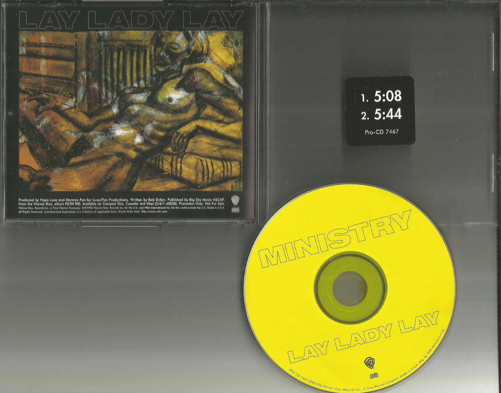MINISTRY Lay lady Lay BOB DYLAN REMAKE COVER TRK USA 1996 PROMO DJ CD single MINISTRY Lay lady Lay BOB DYLAN REMAKE COVER TRK USA 1996 PROMO DJ CD single