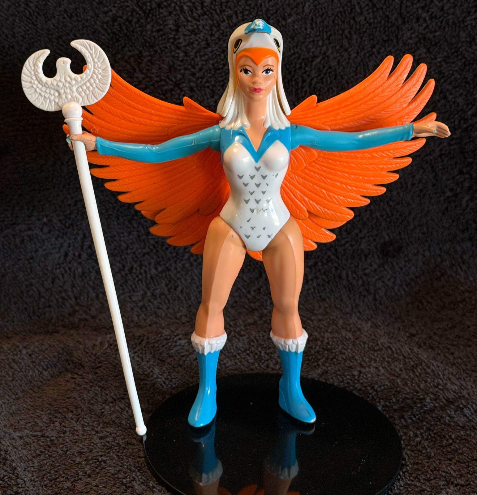 1987 SORCERESS VINTAGE STAFF & STAND • VINTAGE MASTERS OF THE UNIVERSE