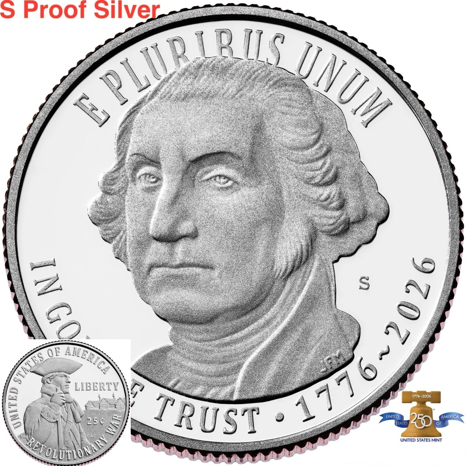 2026 S George Washington Quarter Revolutionary War Liberty SILVER PROOF In Stock 2026 S George Washington Quarter Revolutionary War Liberty SILVER PROOF In Stock
