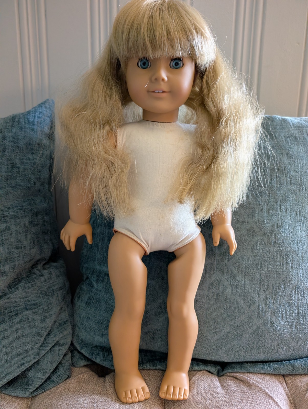 Vtg 1986 Pleasant Company White Body Kirsten Larson Doll Chipped Tooth Vtg 1986 Pleasant Company White Body Kirsten Larson Doll Chipped Tooth