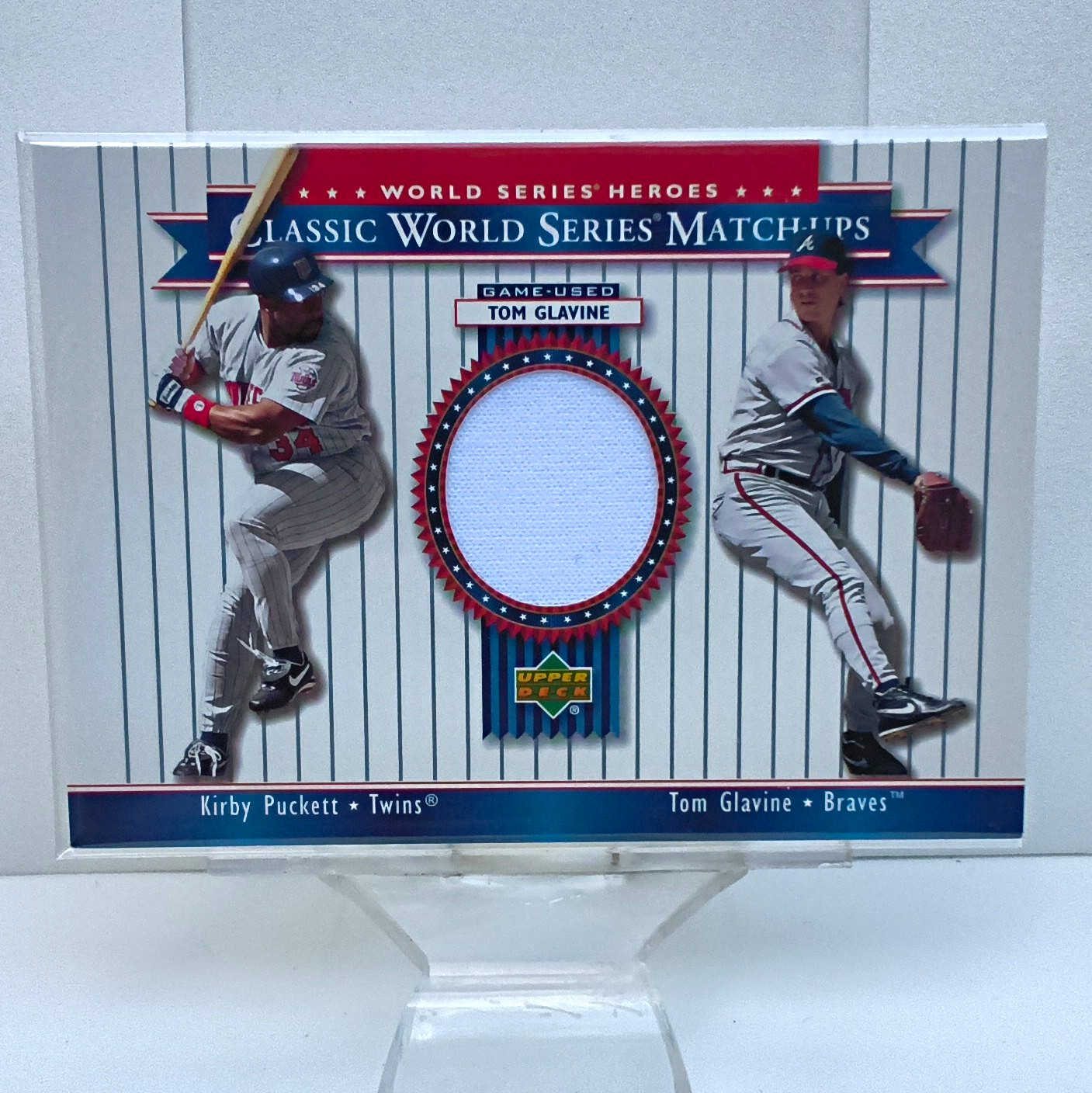 Upper Deck 2002 World Series Heroes Match-Ups Glavine Puckett MU91 Mem Upper Deck 2002 World Series Heroes Match-Ups Glavine Puckett MU91 Mem