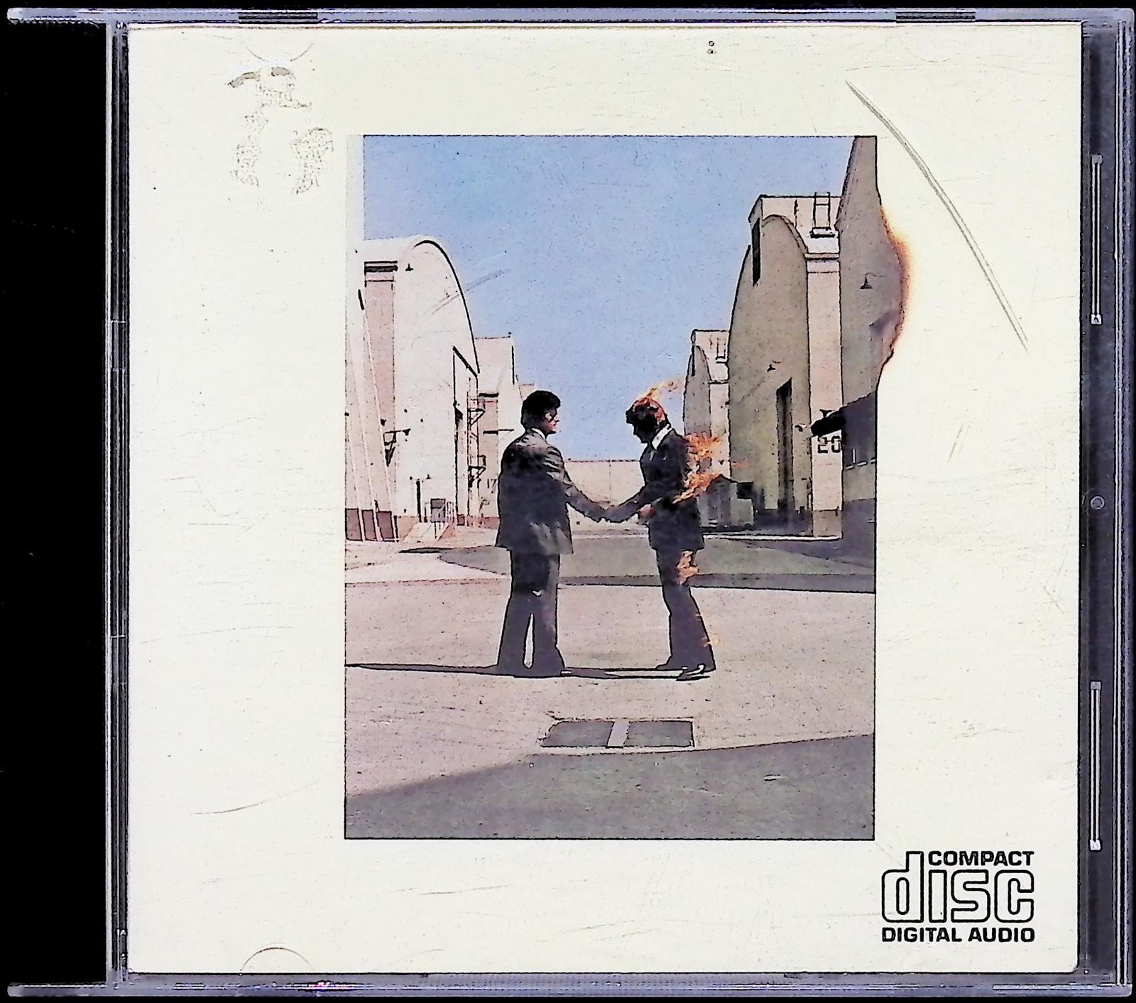 Vintage 1975 Pink Floyd CD Wish You Were Here Psychedelic Rock Album CBS White