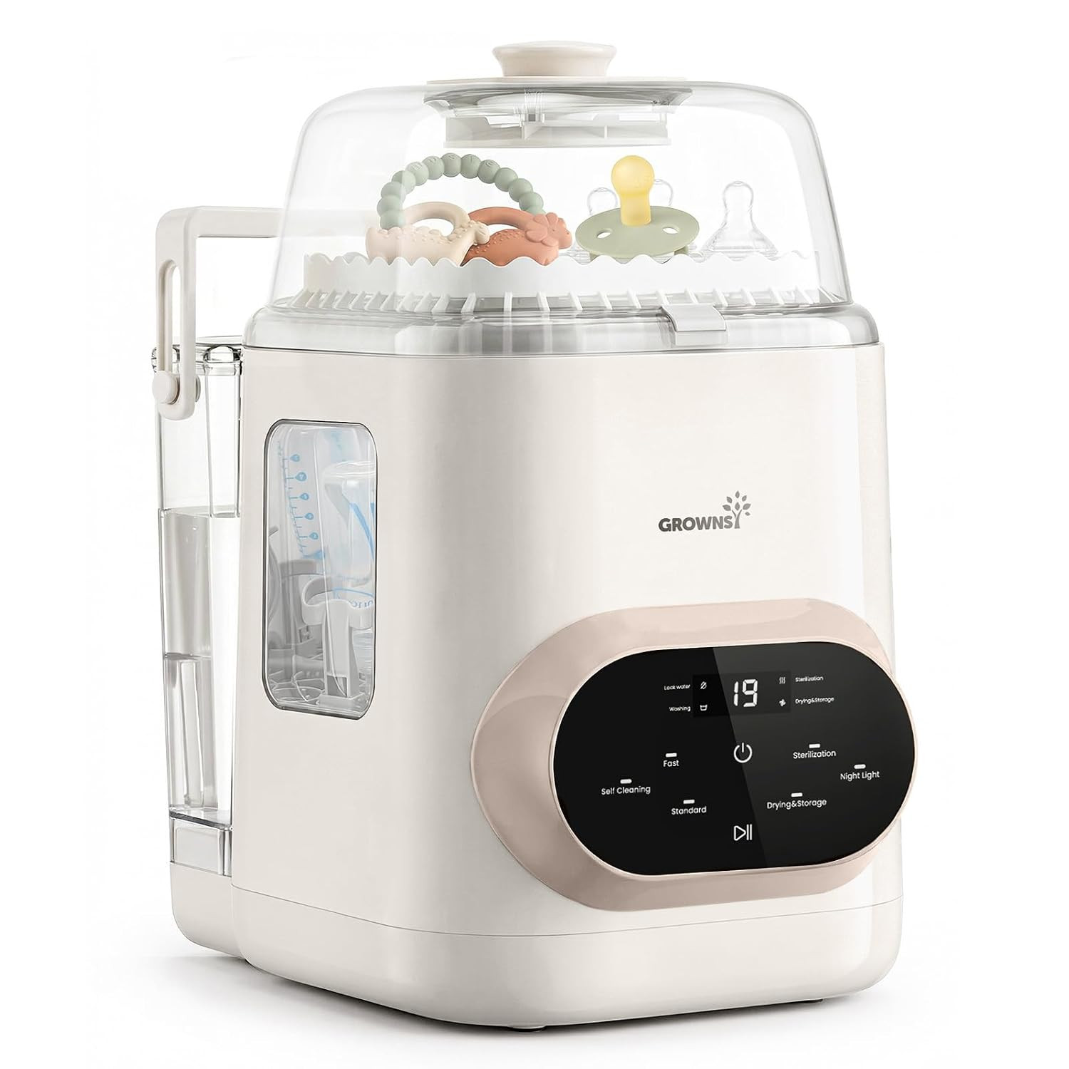 GROWNSY EaseClean Pro Bottle Washer & Sterilizer & Dryer, Visible Cleaning GROWNSY EaseClean Pro Bottle Washer & Sterilizer & Dryer, Visible Cleaning