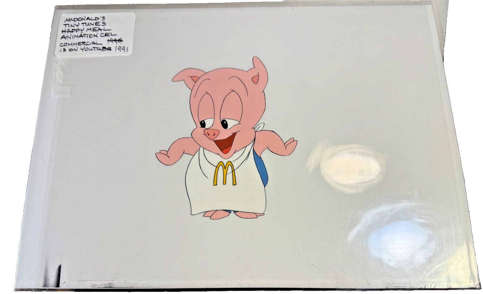 1991 MCDONALD'S TINY TUNES HAMTON PIG ANIMATION CEL TELEVISION COMMERCIAL 1991 MCDONALD'S TINY TUNES HAMTON PIG ANIMATION CEL TELEVISION COMMERCIAL