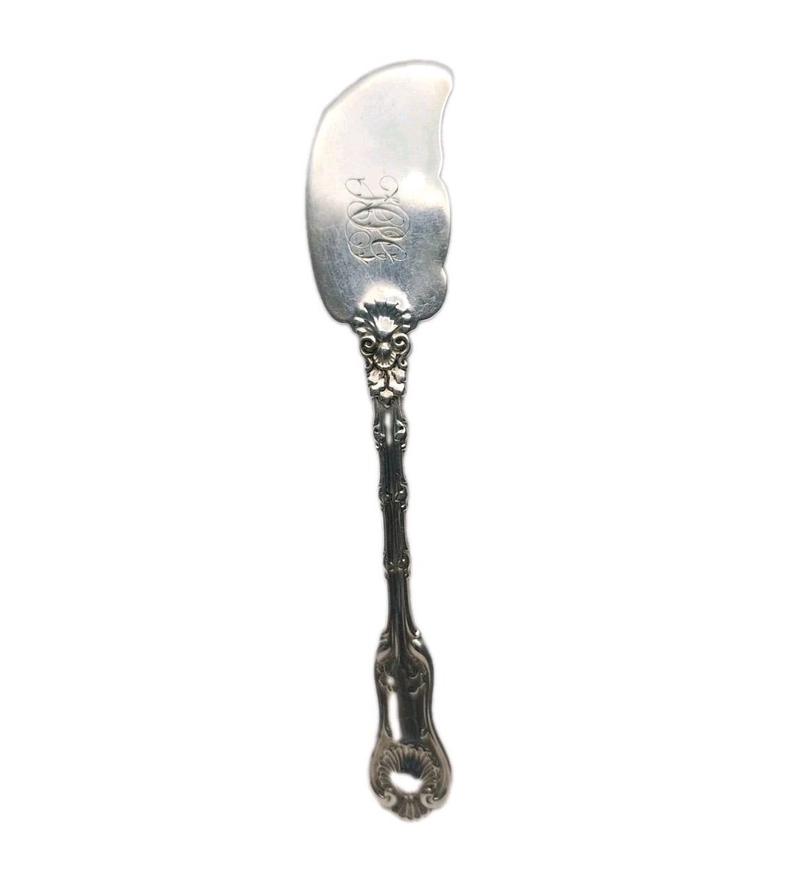 Antique Ornate Victorian Sterling Silver Butter Knife Spreader Monogram Pat 1893 Antique Ornate Victorian Sterling Silver Butter Knife Spreader Monogram Pat 1893