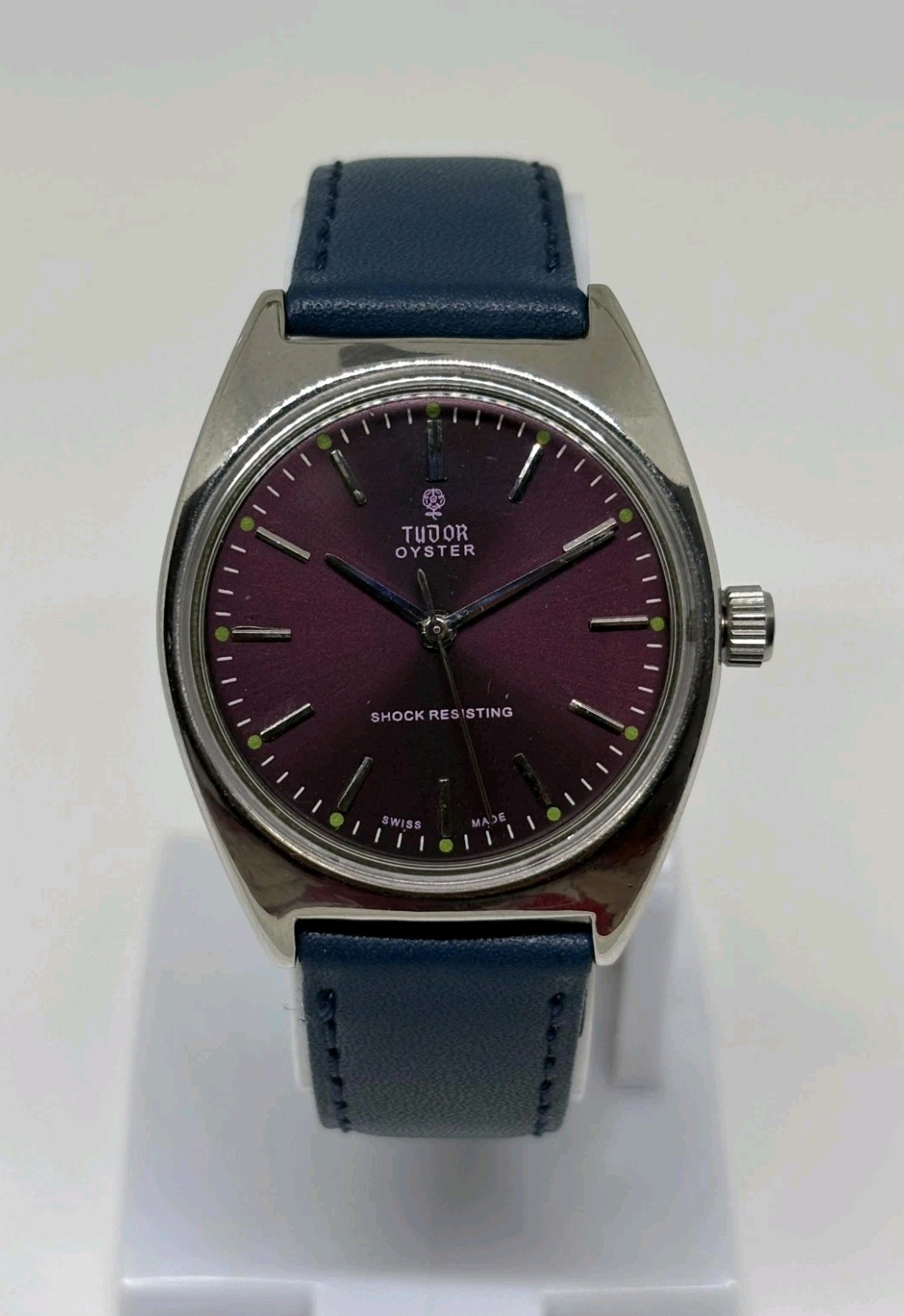 Vintage Tudor Oyster 17 Jewels Manual Winding Swiss Made Men's Watch Purple Dial Vintage Tudor Oyster 17 Jewels Manual Winding Swiss Made Men's Watch Purple Dial