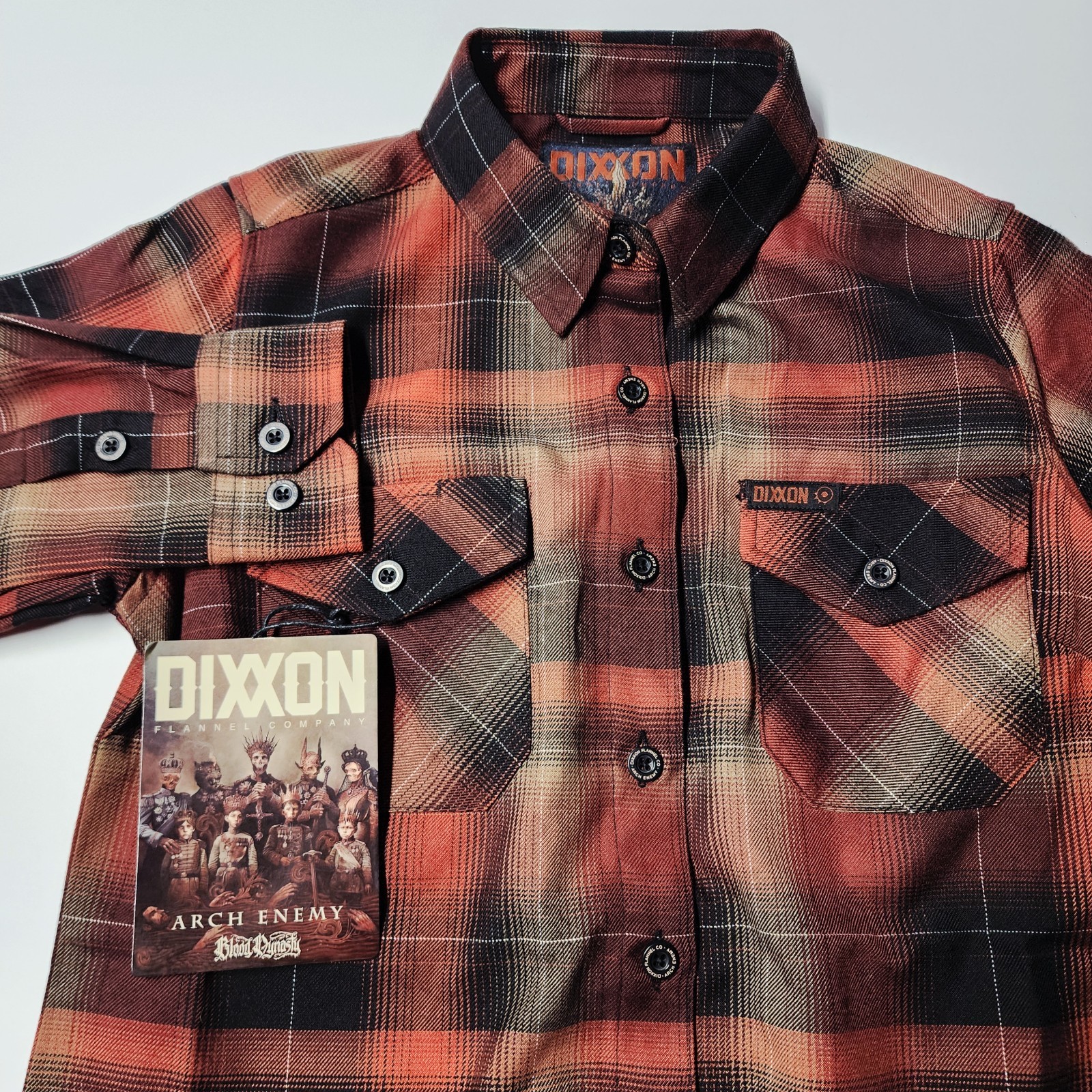 Dixxon Arch Enemy Blood Dynasty Flannel Small WSM NWT Limited Edition Rare Metal