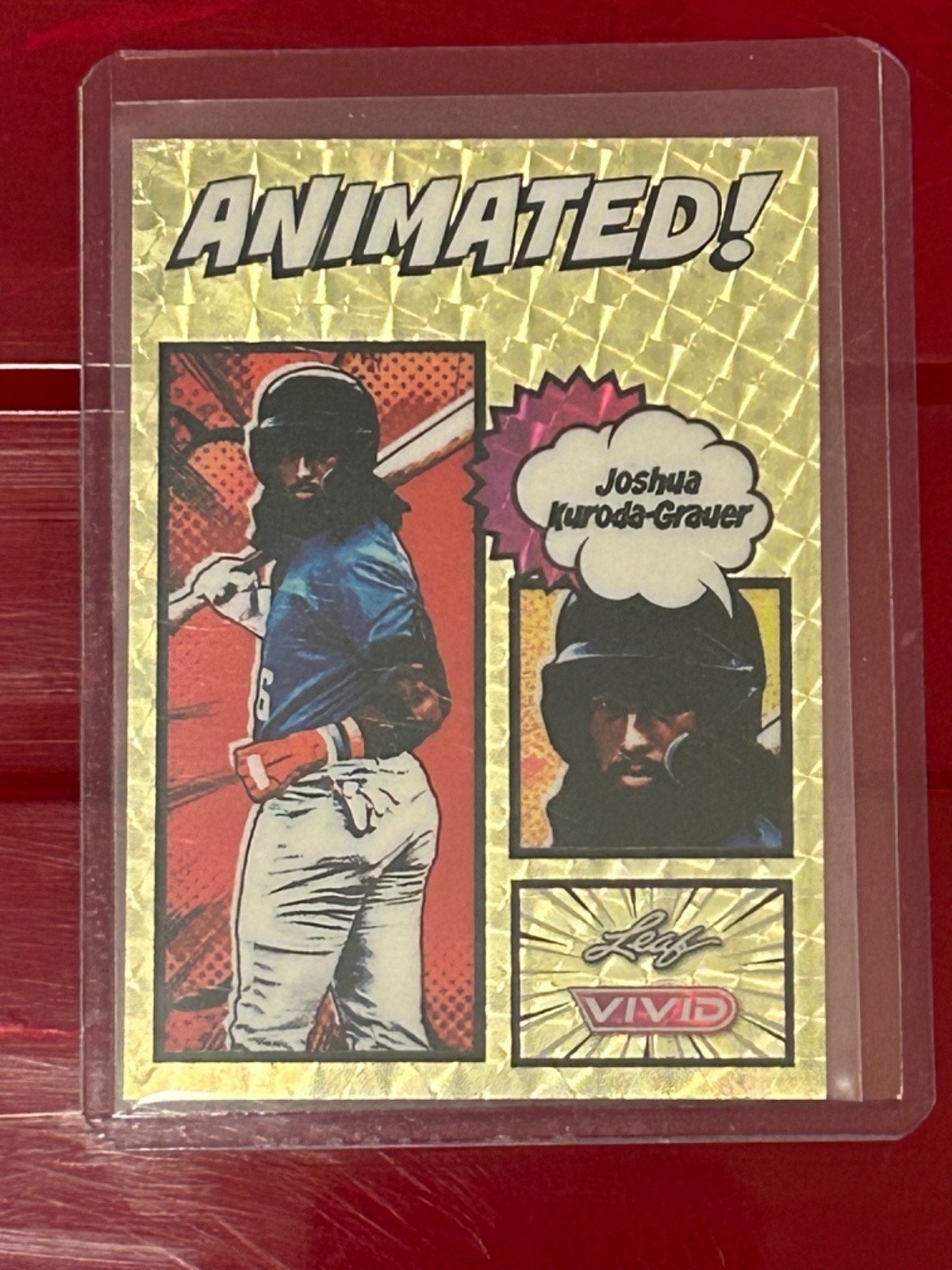 1/1 JOSHUA KURODA-GRAUER LEAF VIVID ANIMATED GOLD VINYL SUPERFRACTOR #1/1 PROOF