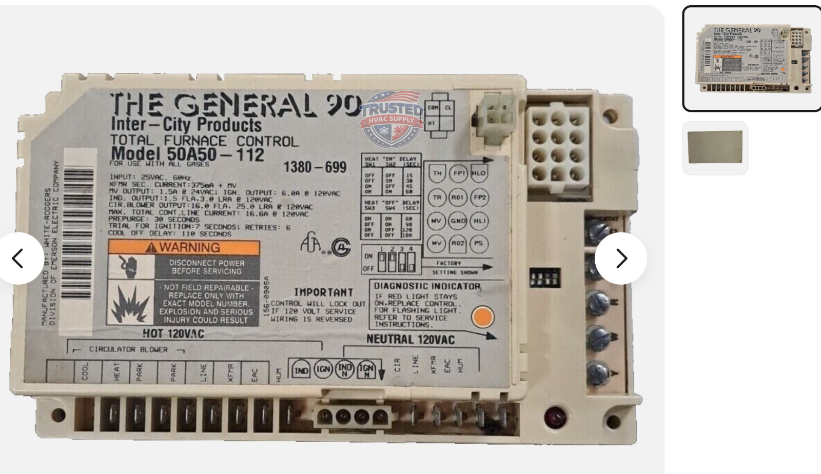 50A50-112 GUARANTEED WORKING OEM PART w/FREE TECH SUPPORT board 1380-699